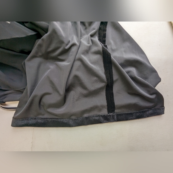 Vtg Betsy & Adam Velvet chiffon Dress Black Size 3/4 Spaghetti straps Zipper W-1 - Picture 6 of 15